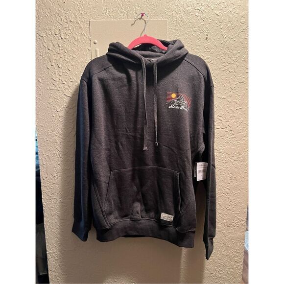 Eddie Bauer Charcoal Heather Grey Pullover Hoodie Woman’s Medium NEW - Picture 1 of 13